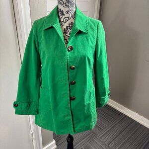 Banana Republic Kelly green double breasted jacket business casual.